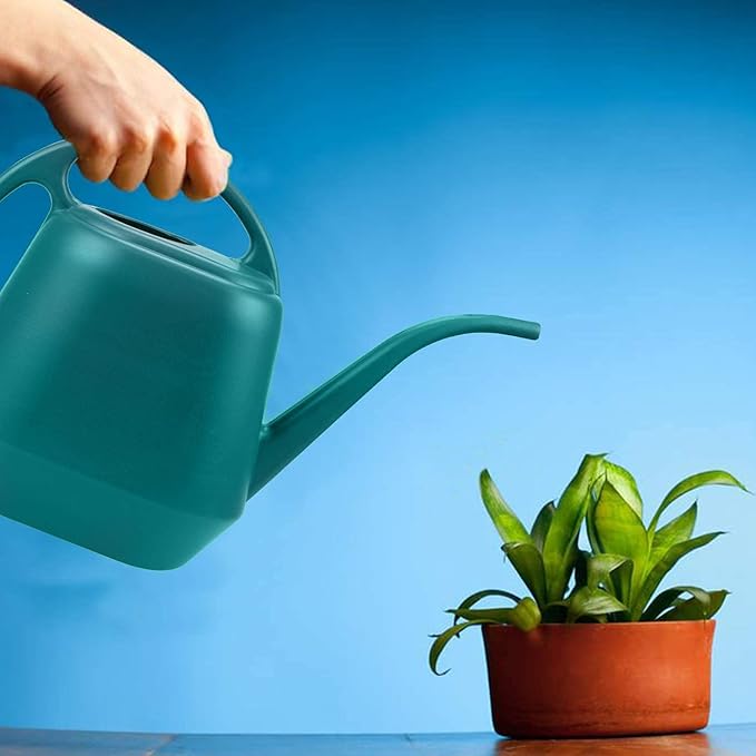 Vintage Teal Gardening Watering Can: Elegant and Practical, Aiding Plant Care