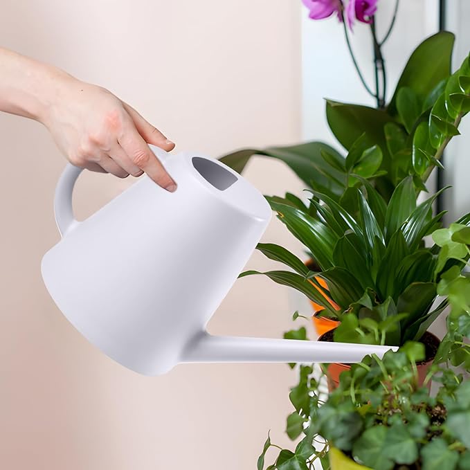 Minimalist White Gardening Watering Can: Thoughtful Design, Easy Plant Care