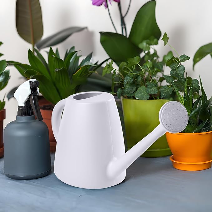 Minimalist White Gardening Watering Can: Thoughtful Design, Easy Plant Care