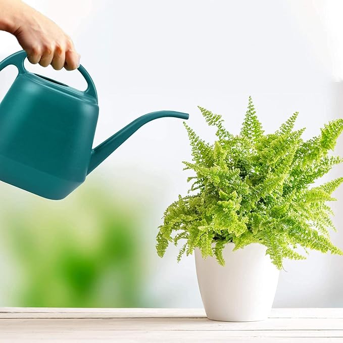 Vintage Teal Gardening Watering Can: Elegant and Practical, Aiding Plant Care