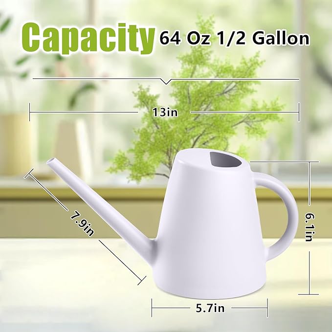 Minimalist White Gardening Watering Can: Thoughtful Design, Easy Plant Care