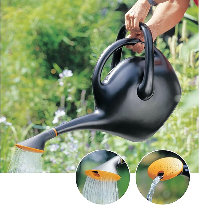 Black and Orange Multifunctional Gardening Watering Can: Multi - mode Water Outlet, Meeting Diverse Plant Irrigation Needs